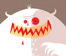 Creepy monster illustration