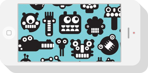 Horizontal phone illustration